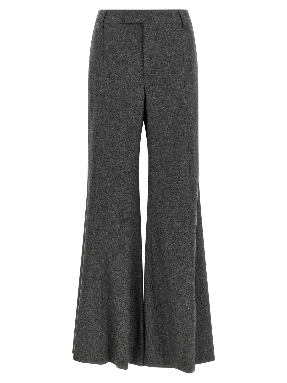 Brunello Cucinelli Graue Hose aus reiner Schurwolle mit ausgestelltem Bein