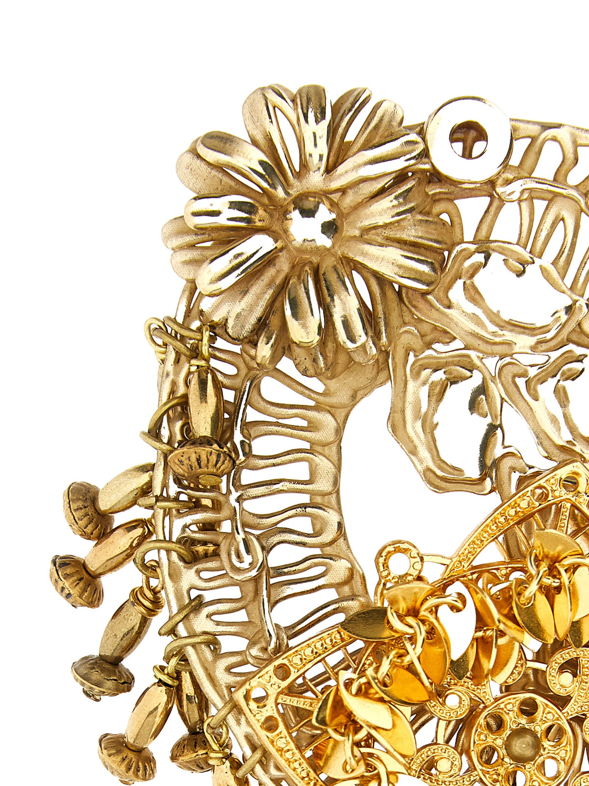Dries Van Noten Gold Messing-Brosche