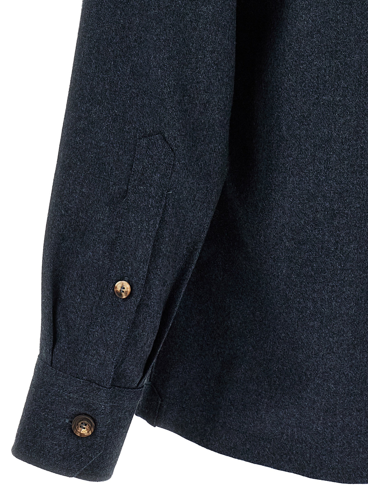 Brunello Cucinelli Bluse aus blauer Schurwolle