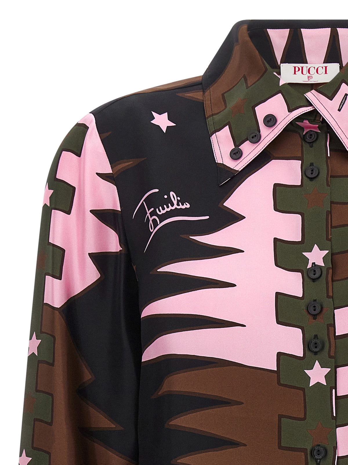 Emilio Pucci Mehrfarbige Seidenbluse