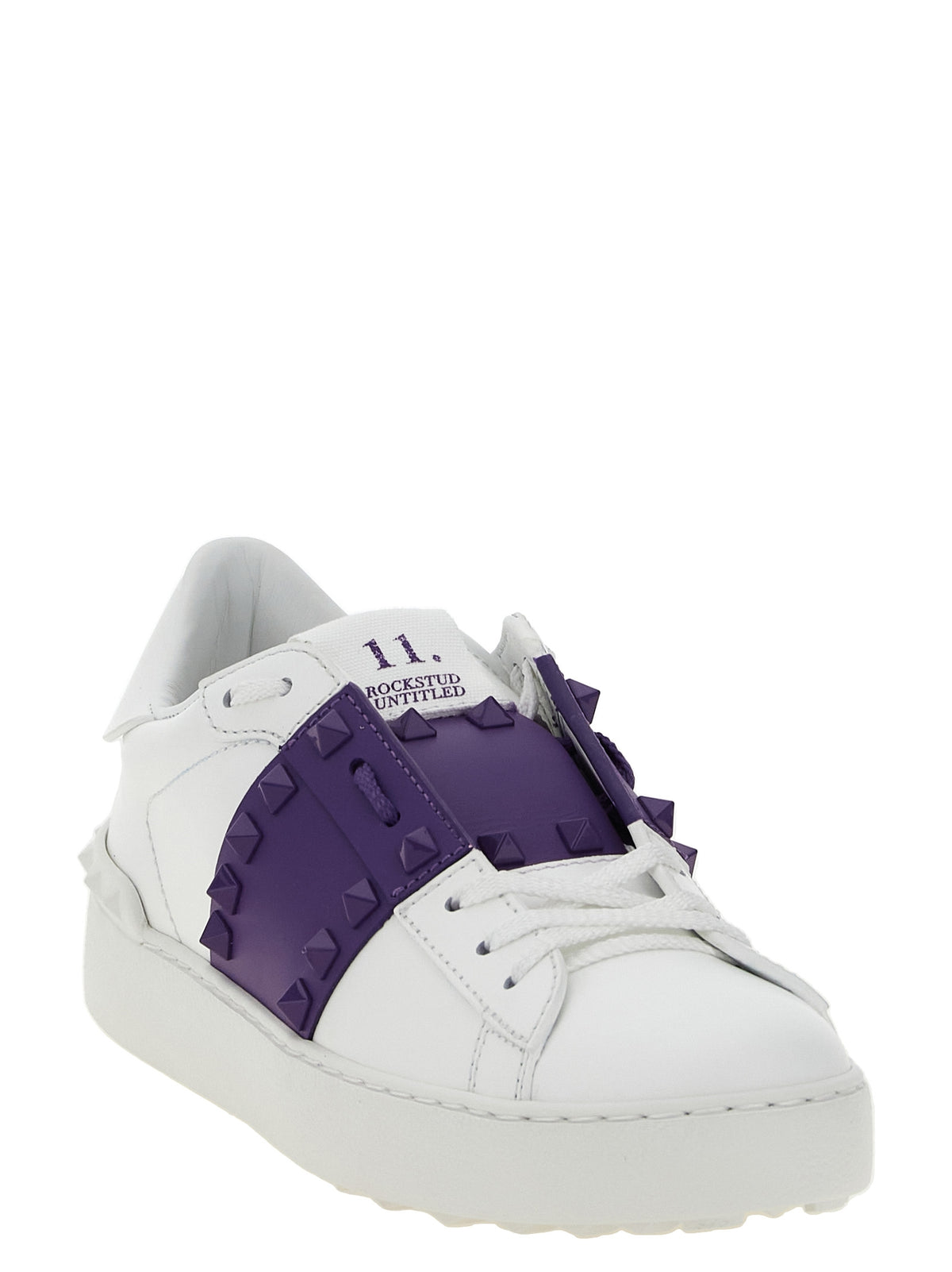 Valentino Garavani Lila Kalbsleder Low-Top-Sneaker