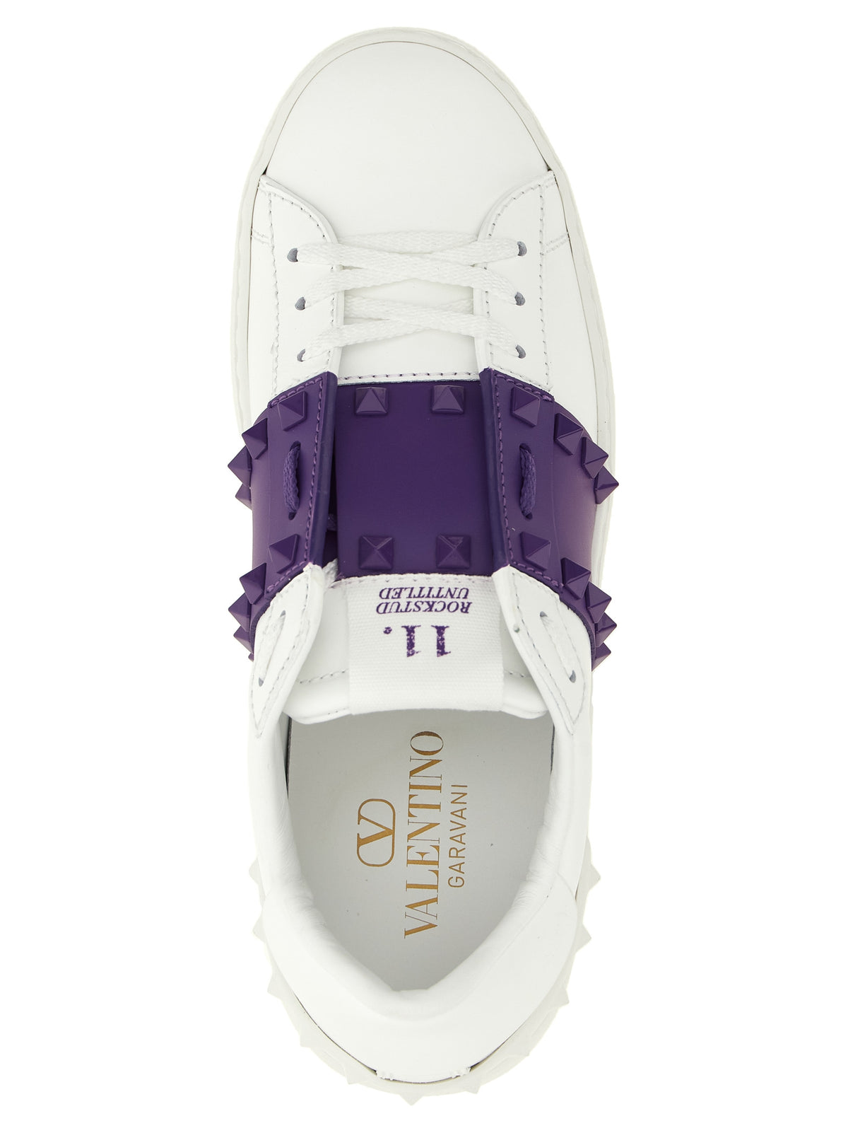 Valentino Garavani Lila Kalbsleder Low-Top-Sneaker