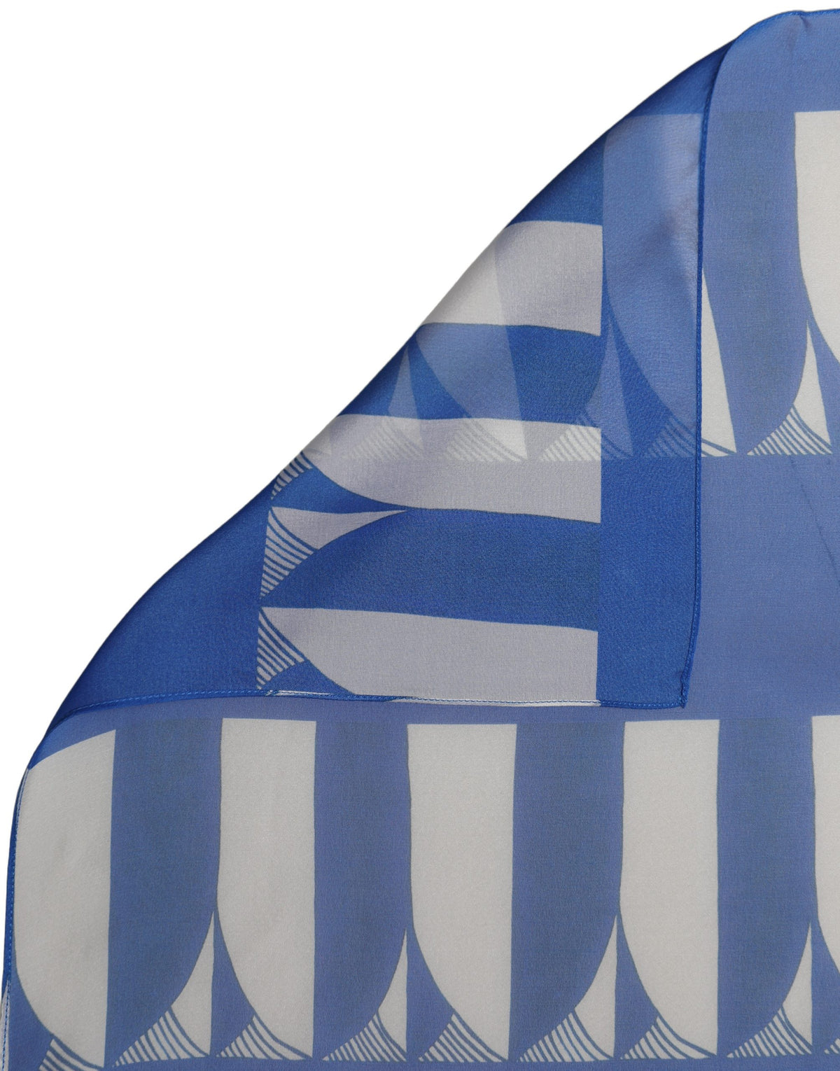 Dolce & Gabbana Blau-weißer Foulard-Schal mit Muster