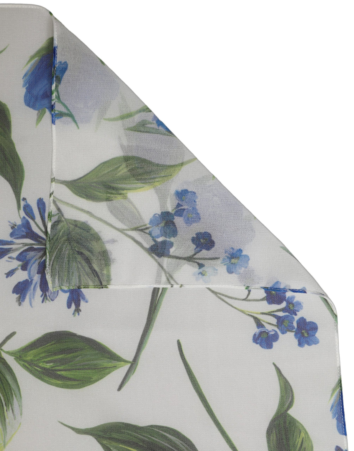 Dolce & Gabbana Weiße blaue Blumen-Stola aus Polyester