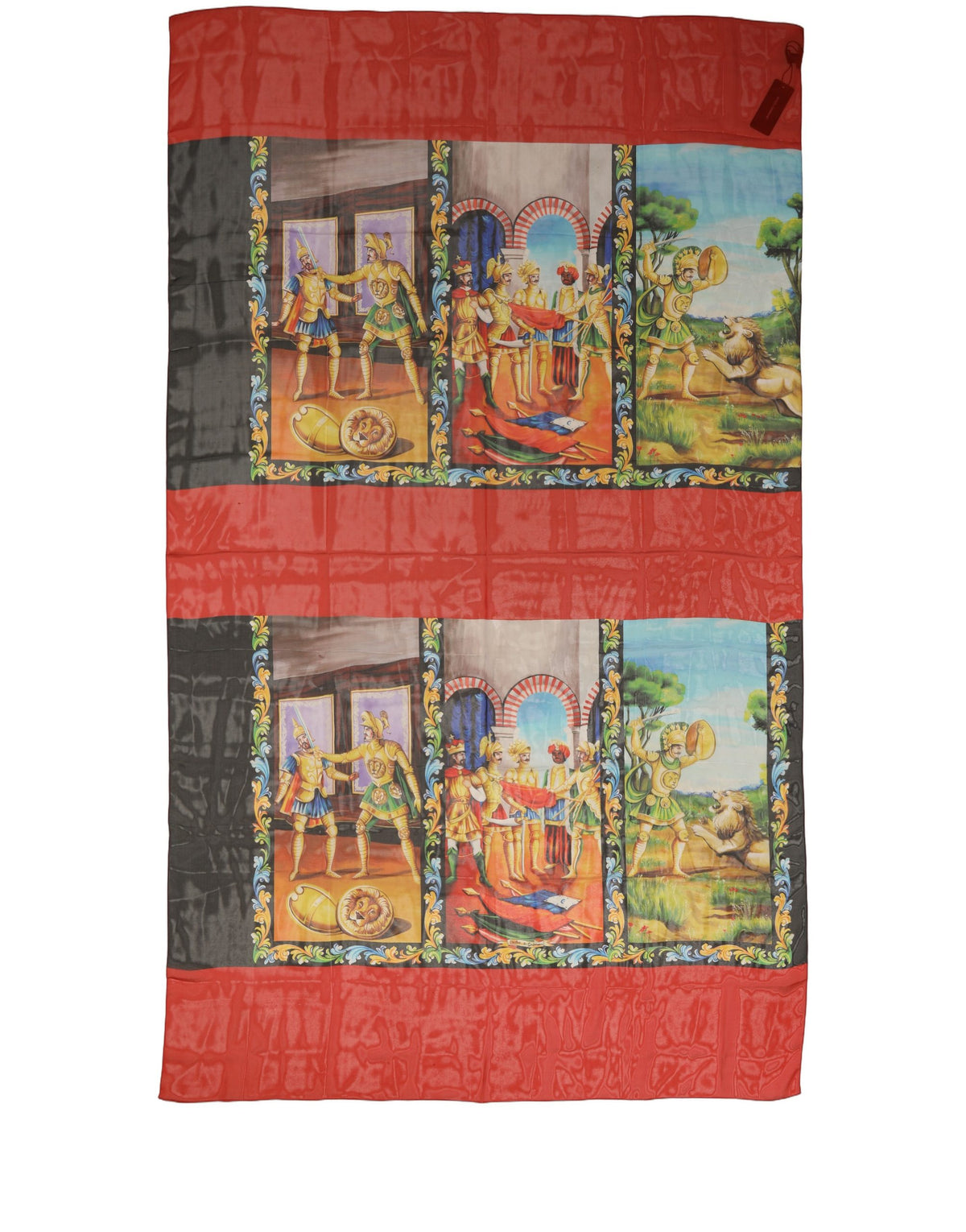 Dolce & Gabbana Multicolor Seidenschal mit Print
