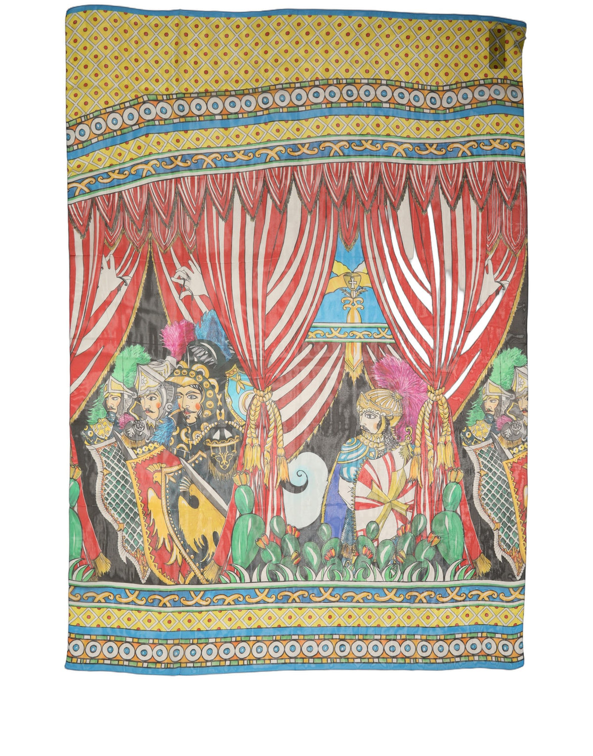 Dolce & Gabbana Multicolor Seidenschal mit Print