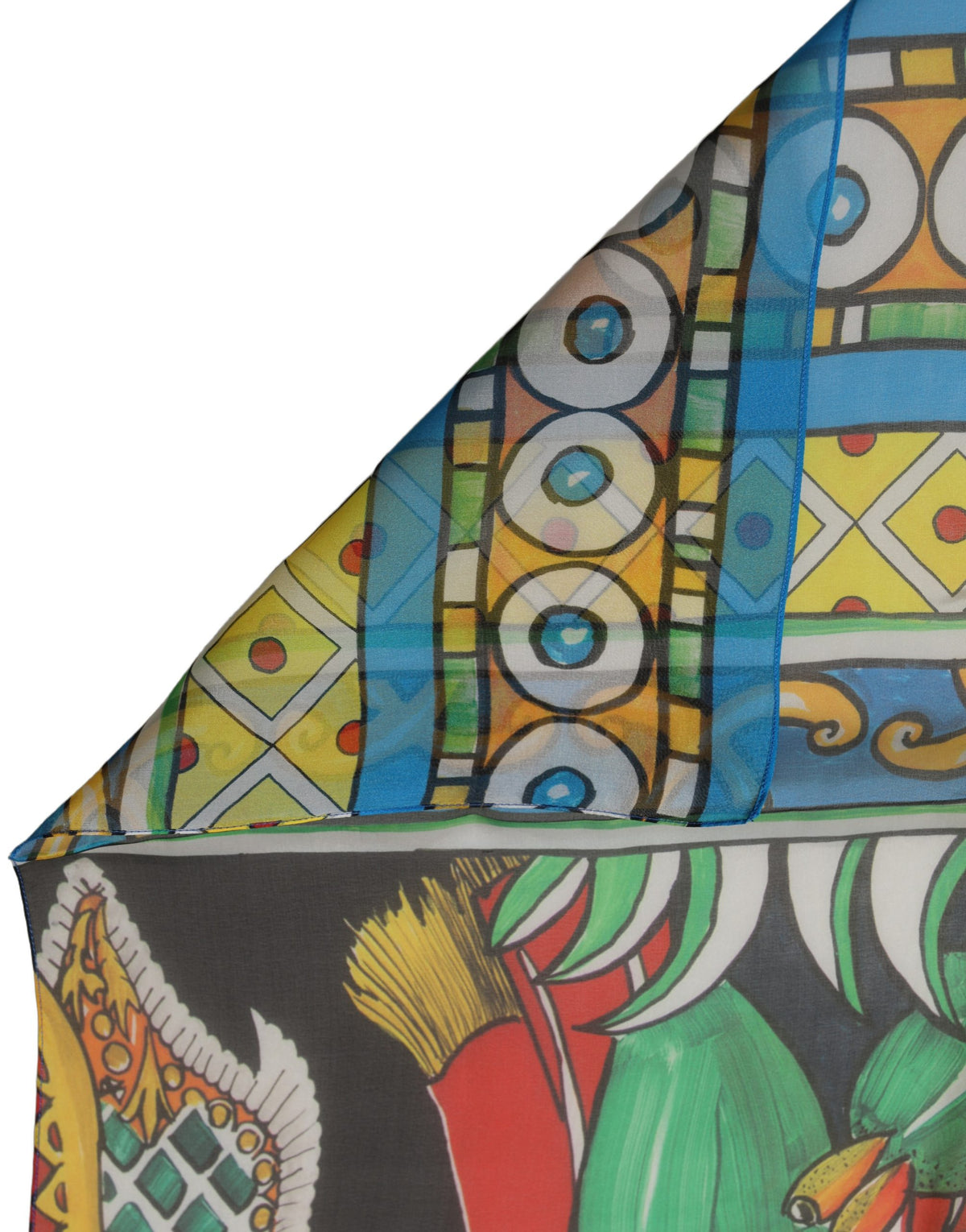 Dolce & Gabbana Multicolor Seidenschal mit Print