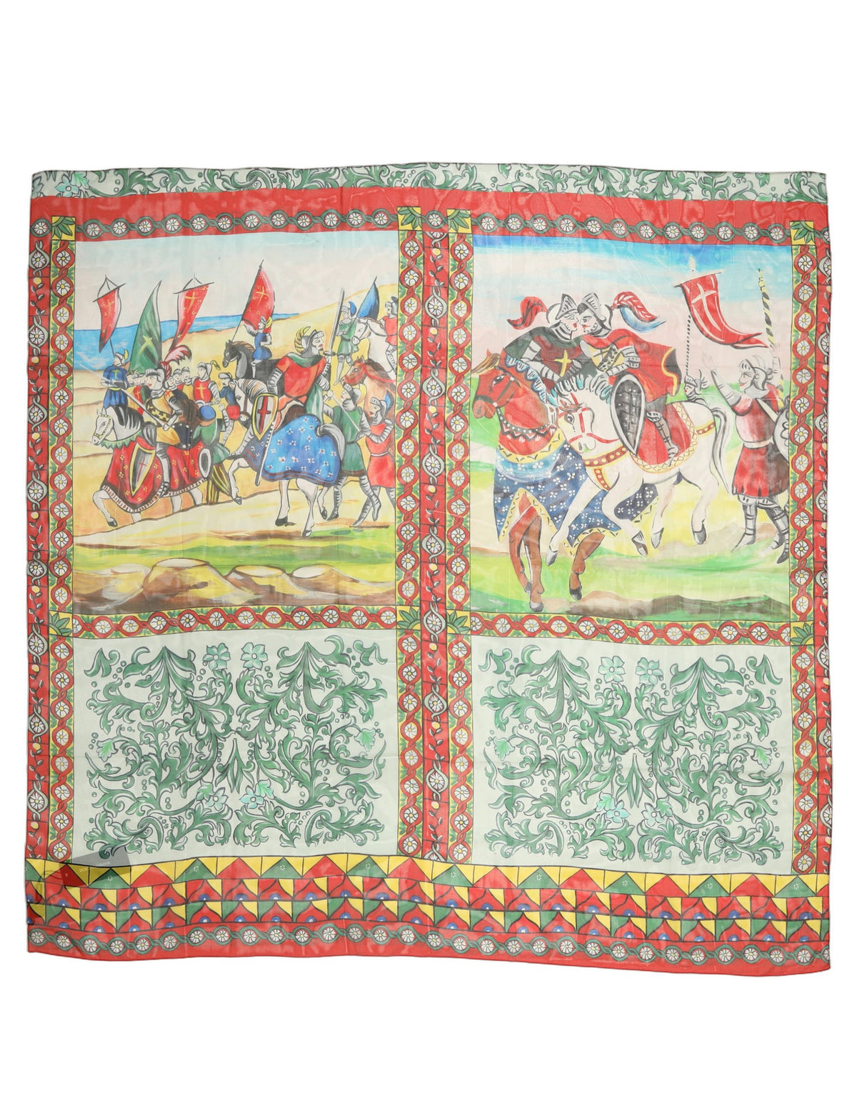 Dolce & Gabbana Seidenschal mit mehrfarbigem Aufdruck