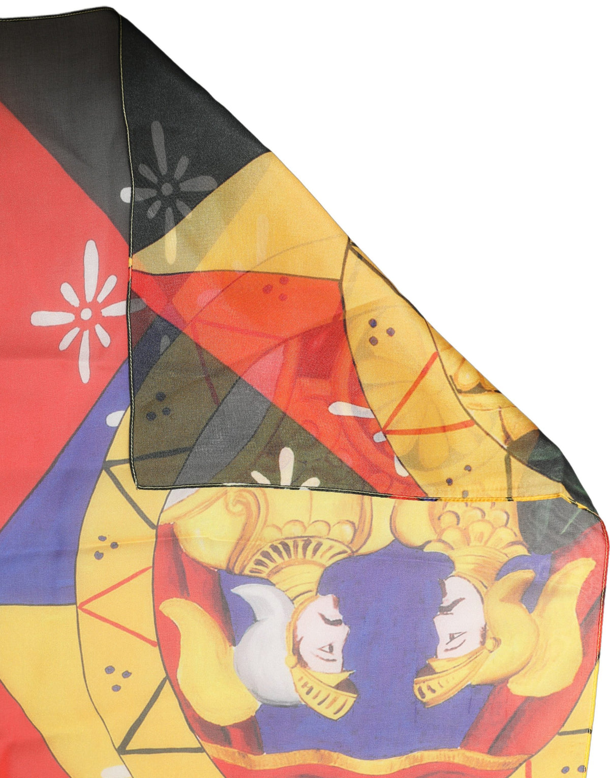 Dolce & Gabbana Multicolor Seidenschal mit Print
