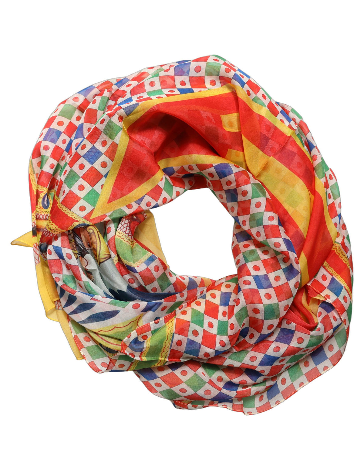 Dolce & Gabbana Seidenschal Carretto Print in Multicolor