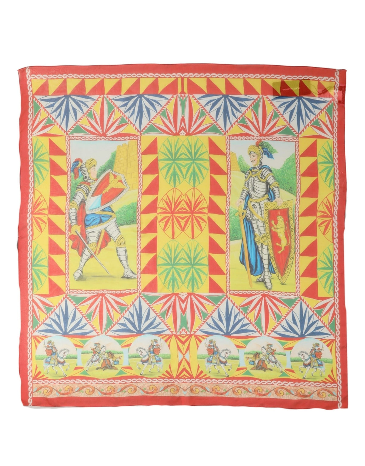 Dolce & Gabbana Seidenschal „Carretto Print“ in Multicolor
