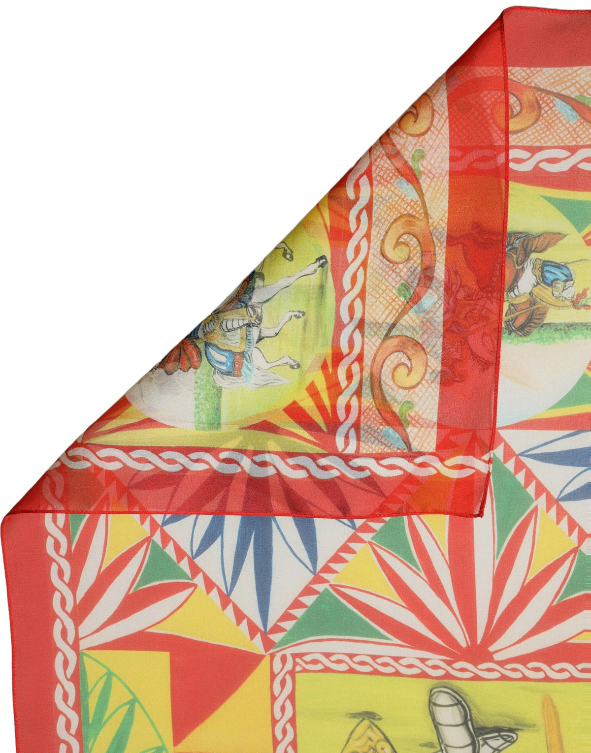 Dolce & Gabbana Seidenschal „Carretto Print“ in Multicolor