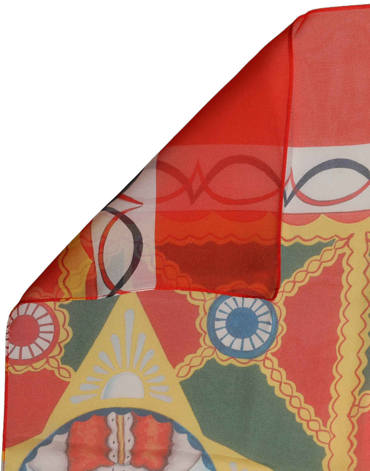 Dolce & Gabbana Multicolor Seiden Foulard im Quadrat mit Print