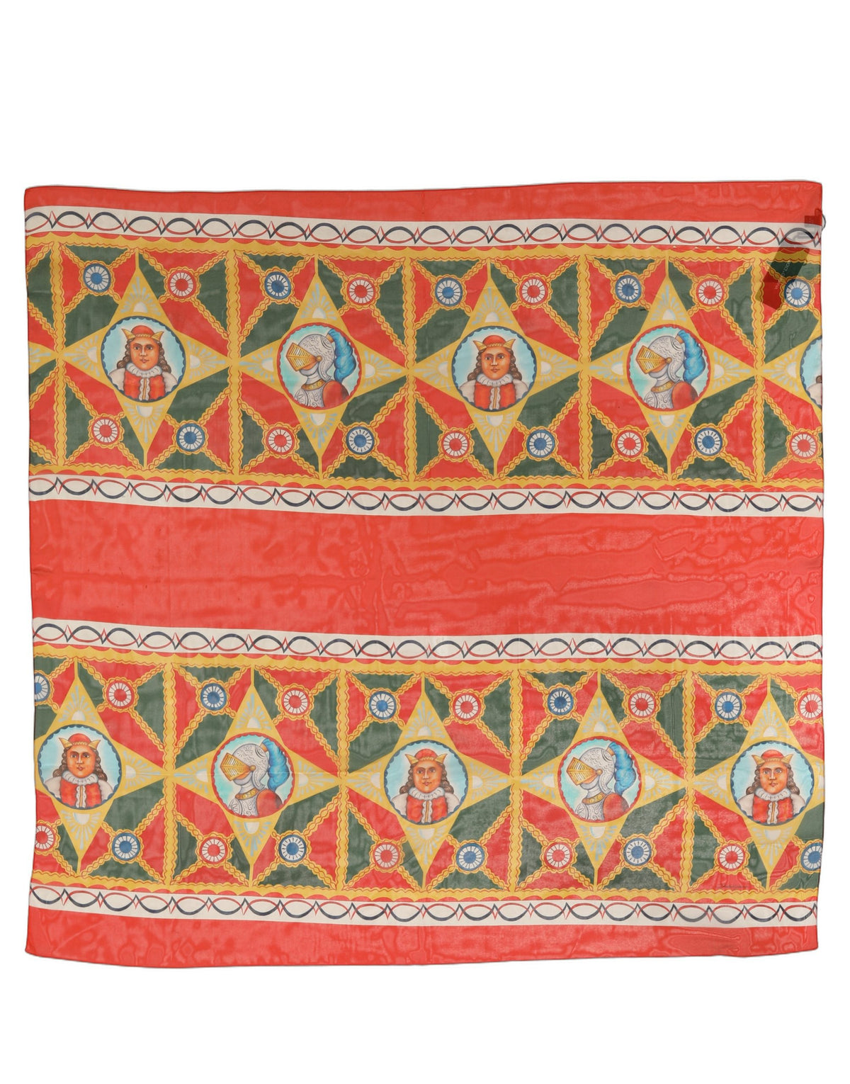 Dolce & Gabbana Multicolor Seiden Foulard im Quadrat mit Print