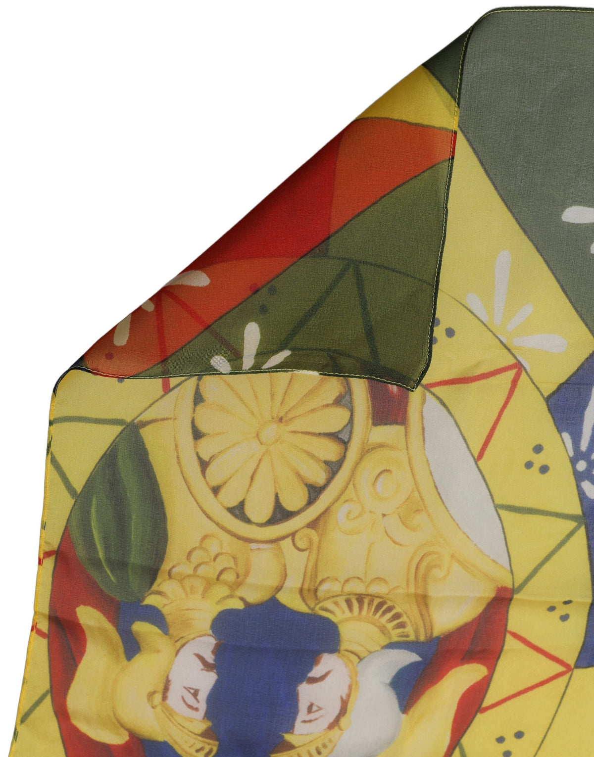 Dolce & Gabbana Multicolor Seidenschal mit Print