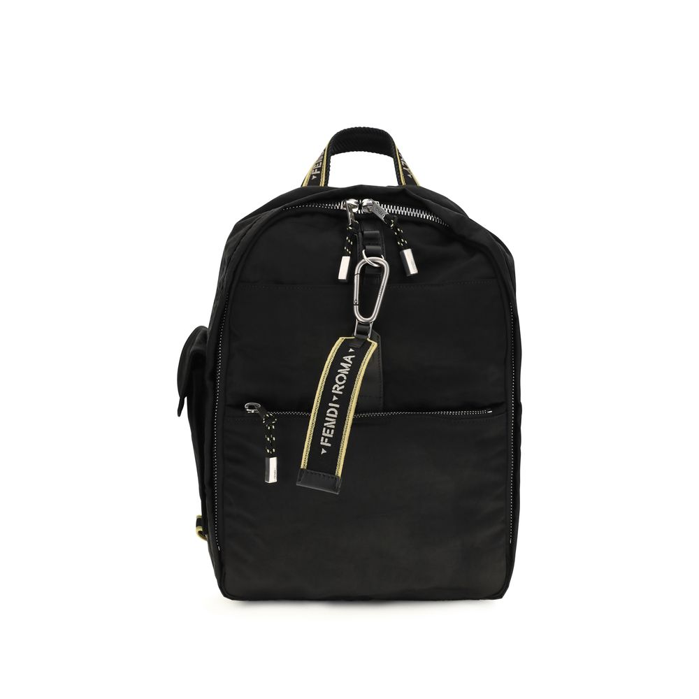 Fendi Schwarzer Polyamid-Rucksack