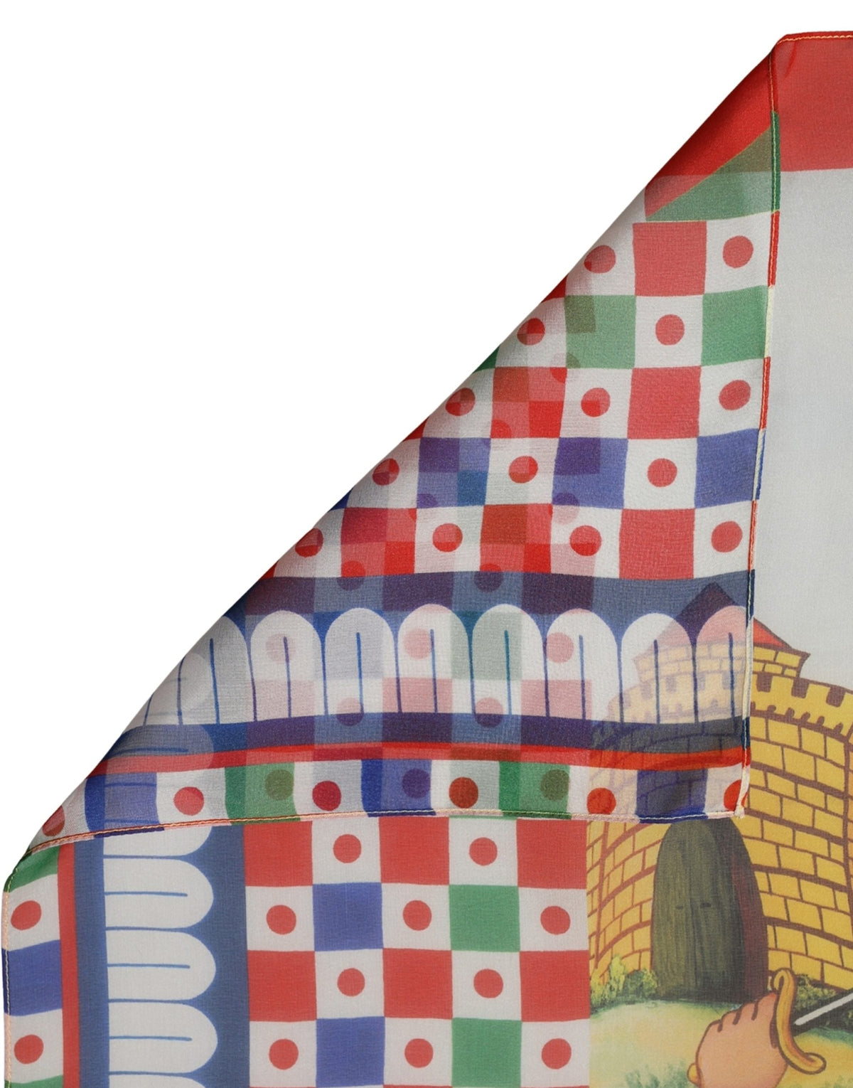 Dolce & Gabbana Multicolor Seiden Foulard im Quadrat mit Print