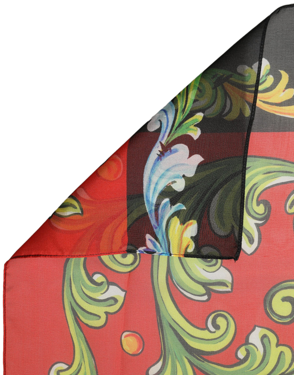 Dolce & Gabbana Multicolor Seiden Foulard im Quadrat mit Print