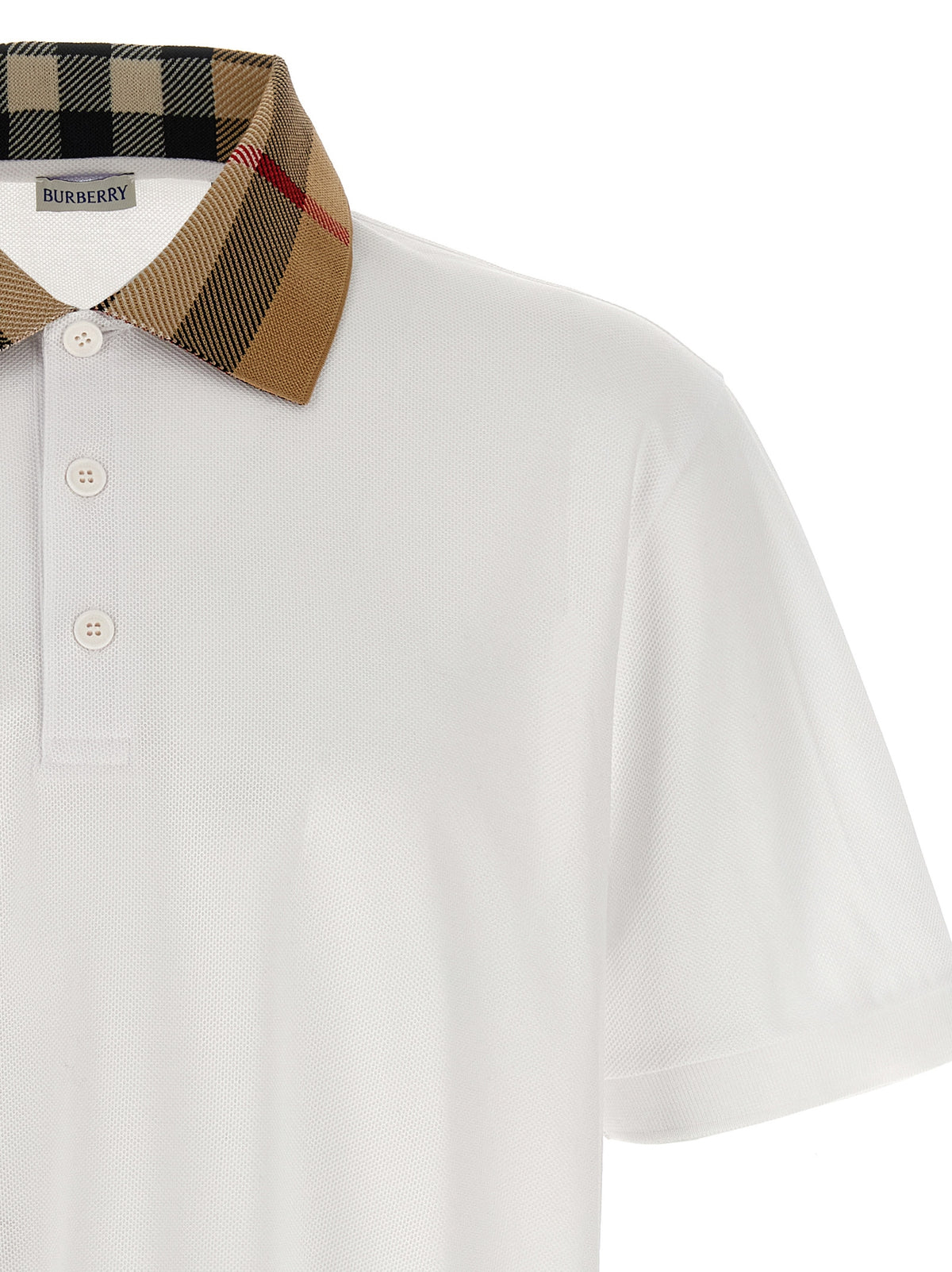Burberry Weißes Poloshirt aus Baumwolle