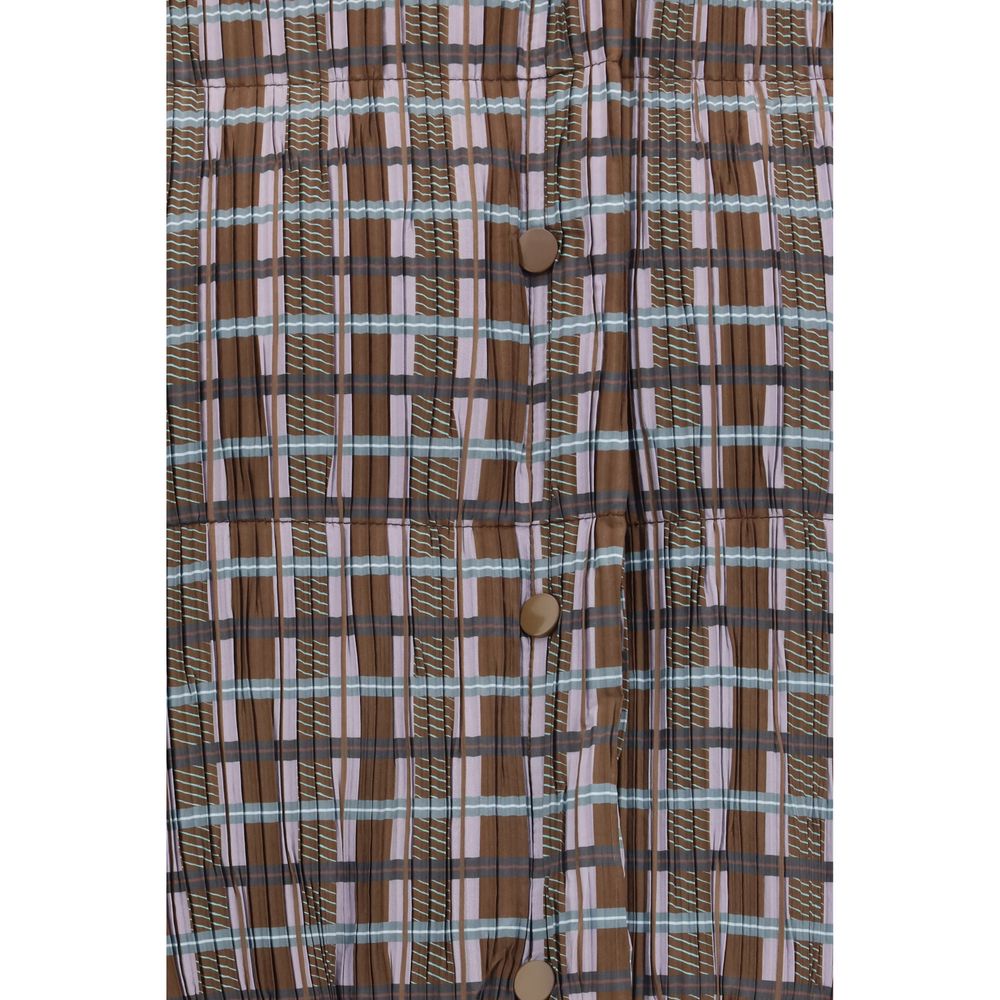 Gongdid Design Braune Daunenjacke in voller Länge aus Gänsedaunen