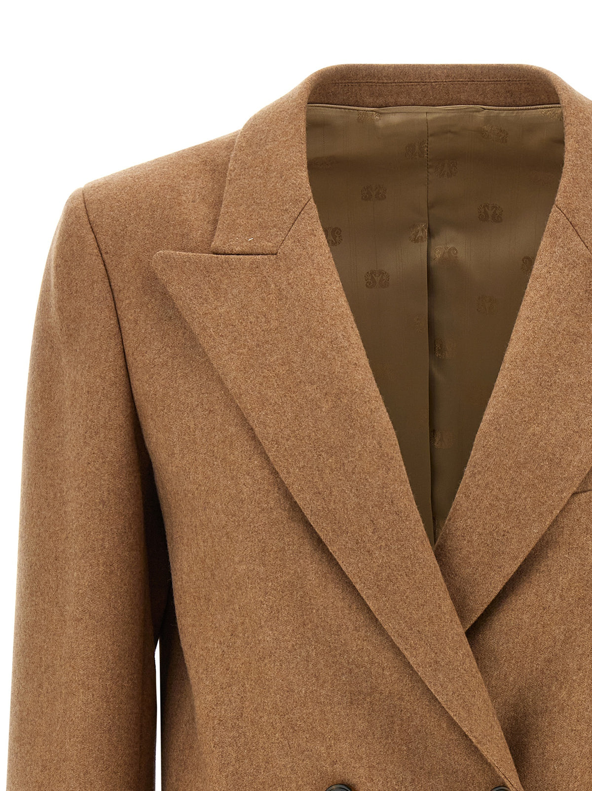 Blazé Milano Mantel aus reiner Schurwolle in Beige