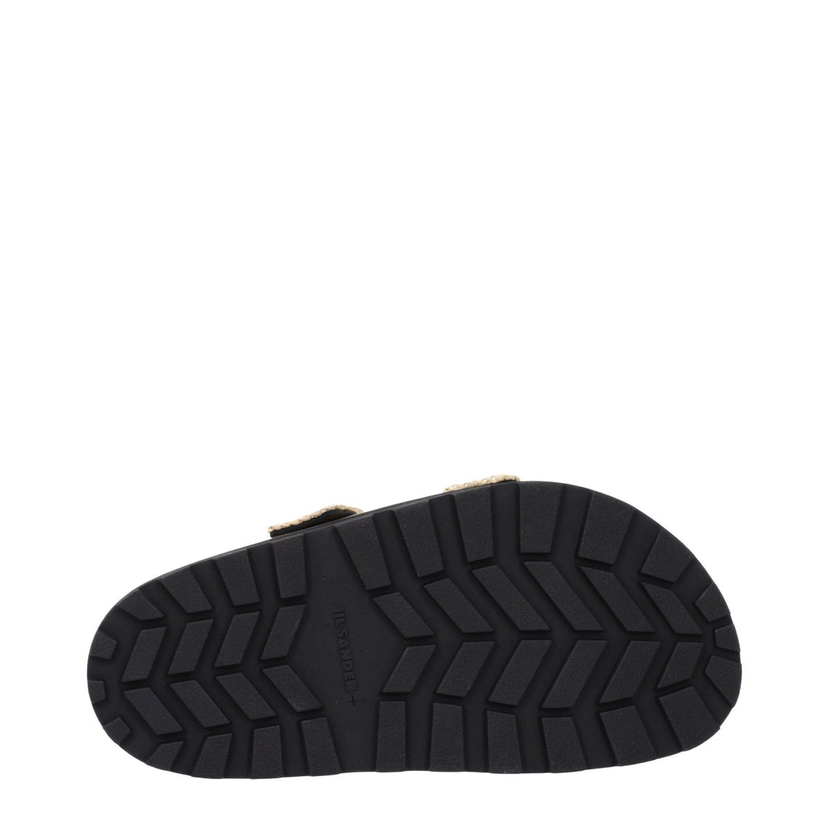 Jil Sander Beigefarbene Raffia-Pantoffeln