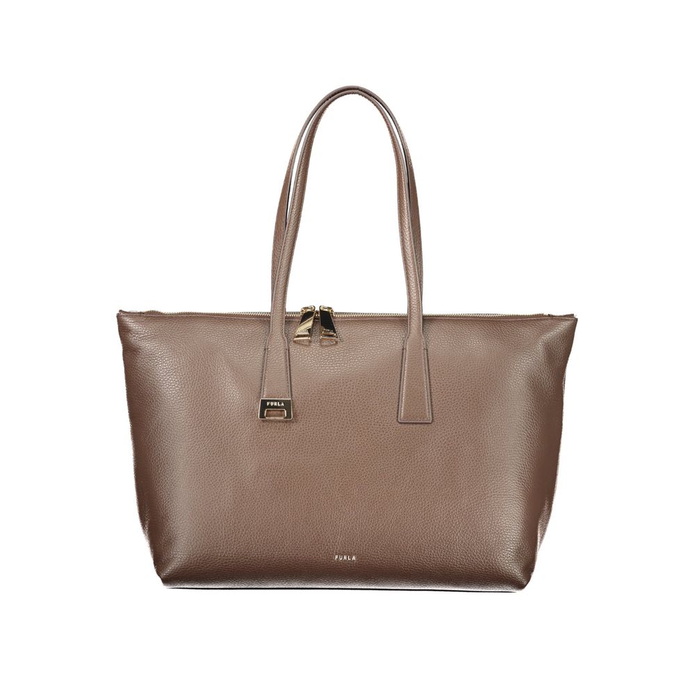 Furla Braune Lederhandtasche