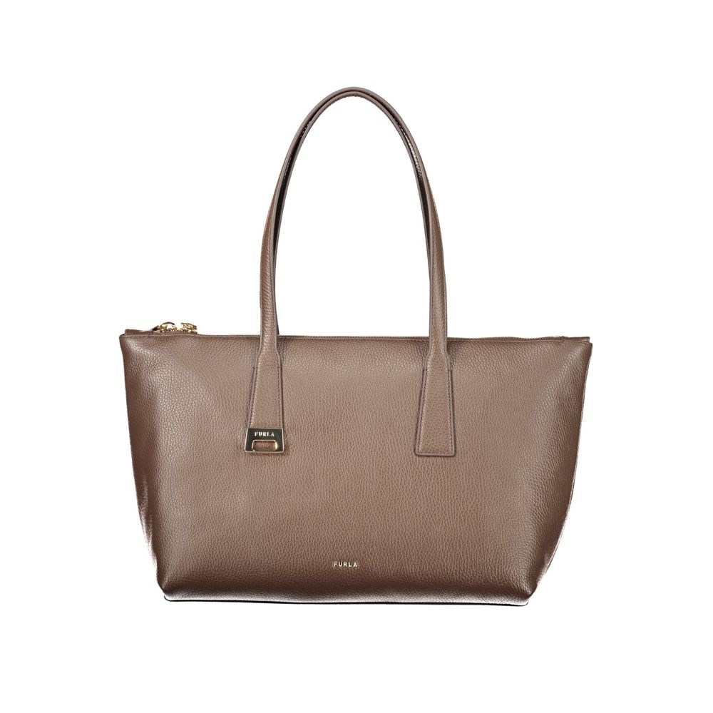 Furla Braune Lederhandtasche