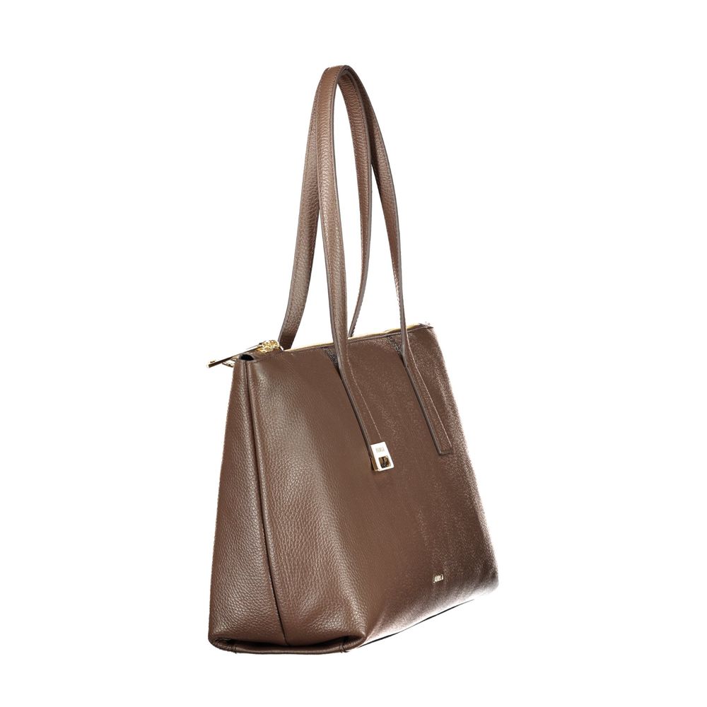 Furla Braune Lederhandtasche