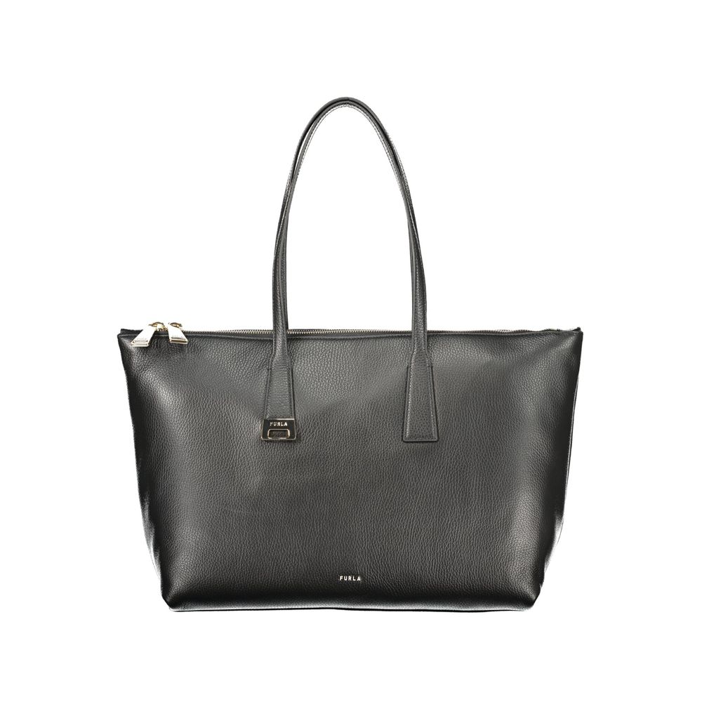 Furla Schwarze Lederhandtasche