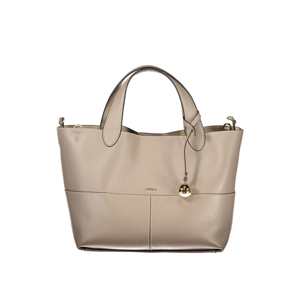 Furla Graue Lederhandtasche