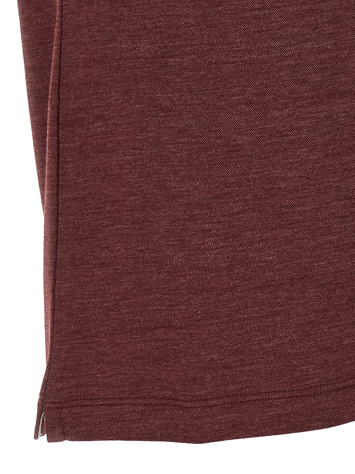 Brunello Cucinelli Polo-Shirt aus bordeauxroter Schurwolle