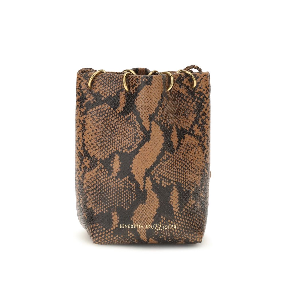 Benedetta Bruzziches Braune Kalbsleder Bos Taurus Bucket Bag