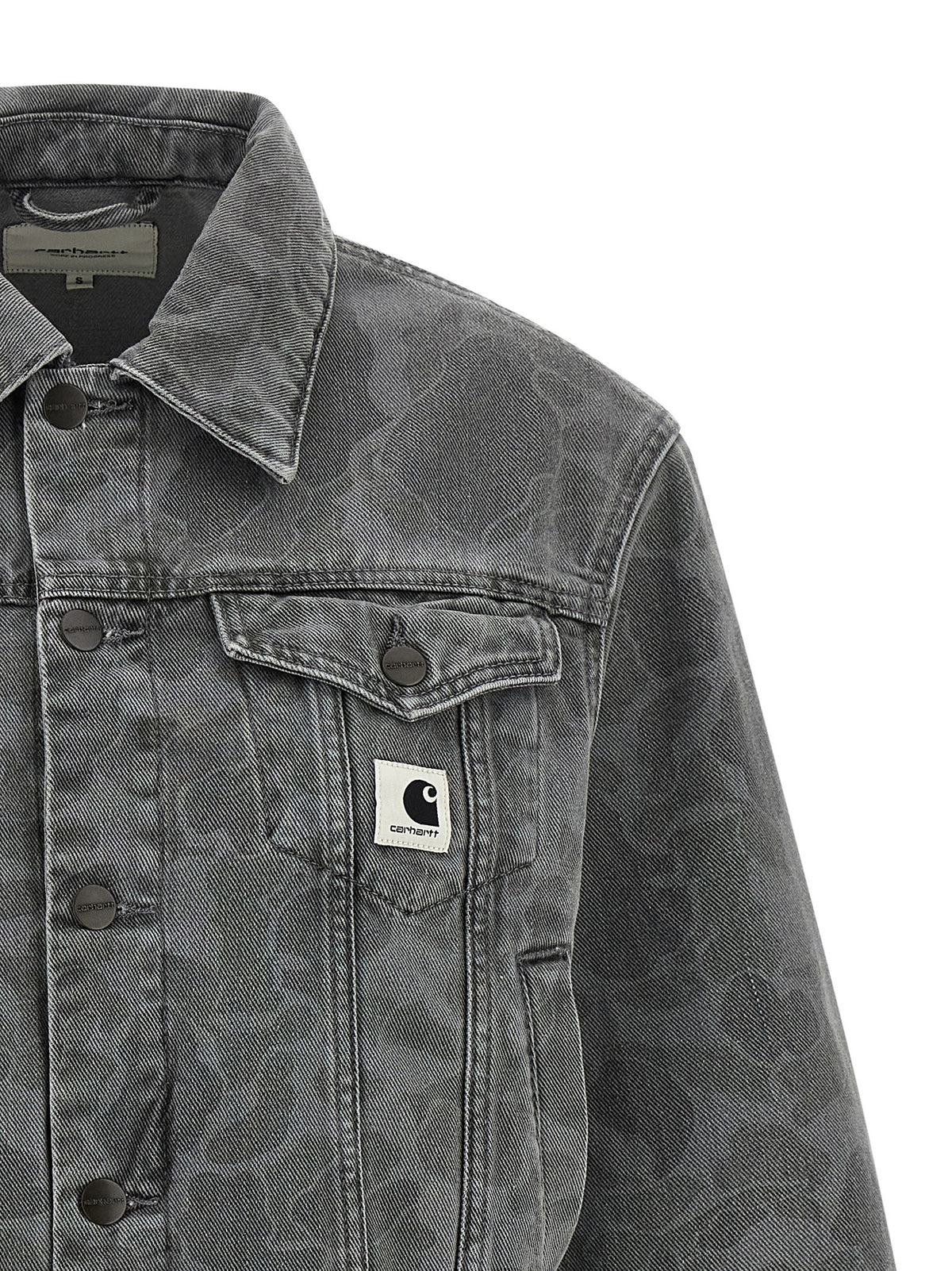 Carhartt Wip Graue Jeansjacke aus Bio-Baumwolle