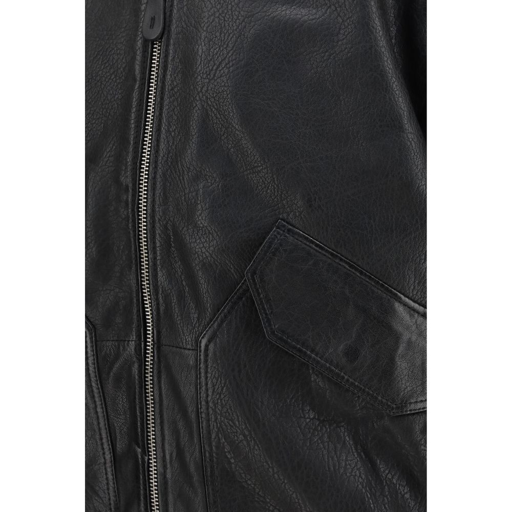 ALPHA INDUSTRIES Schwarze Lammlederjacke