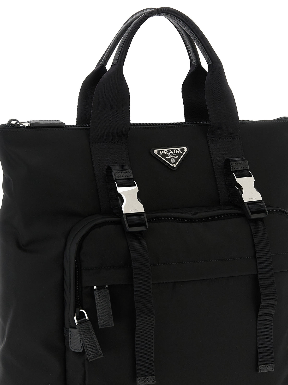 Prada Schwarze Tote Bag aus recyceltem Polyamid