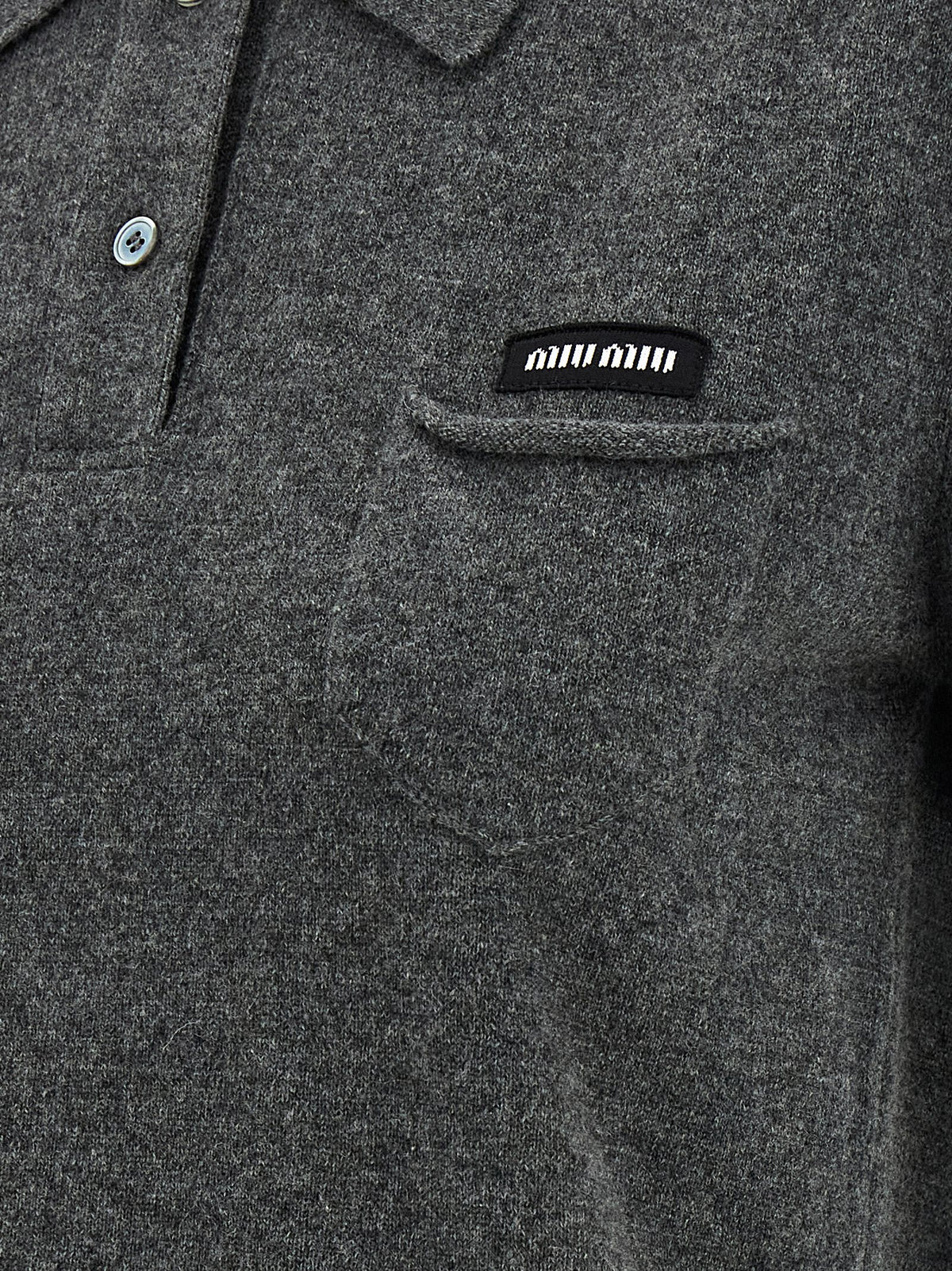 Miu Miu Graues Kaschmir-Poloshirt