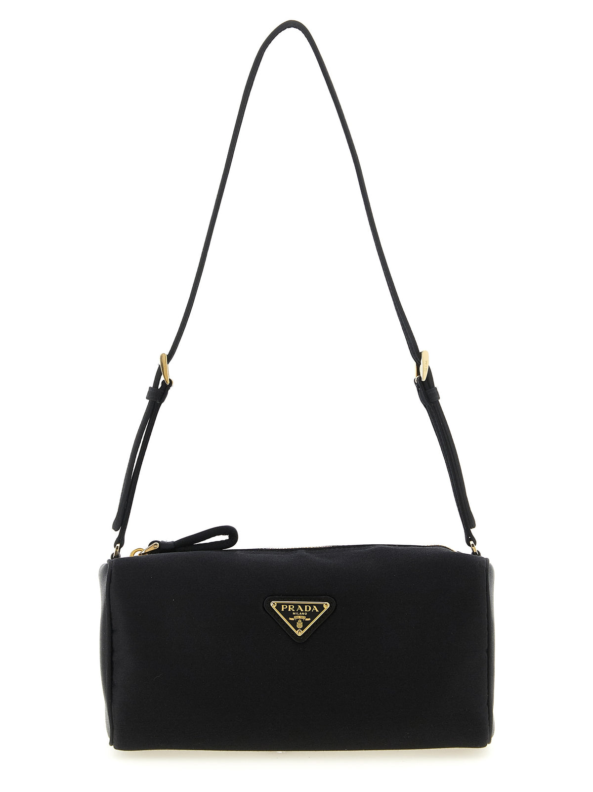 Prada Schwarze Schultertasche aus Viskose