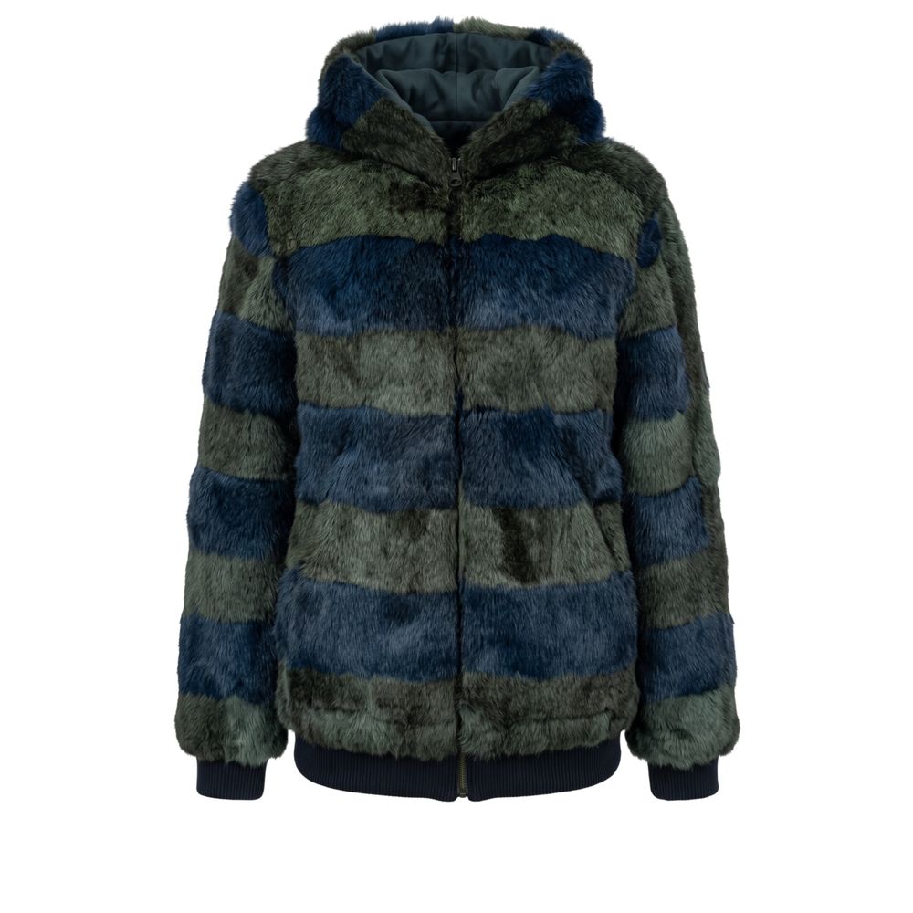 Mr&Mrs Italy Grüne Jacke aus Kaninchenfell für Damen