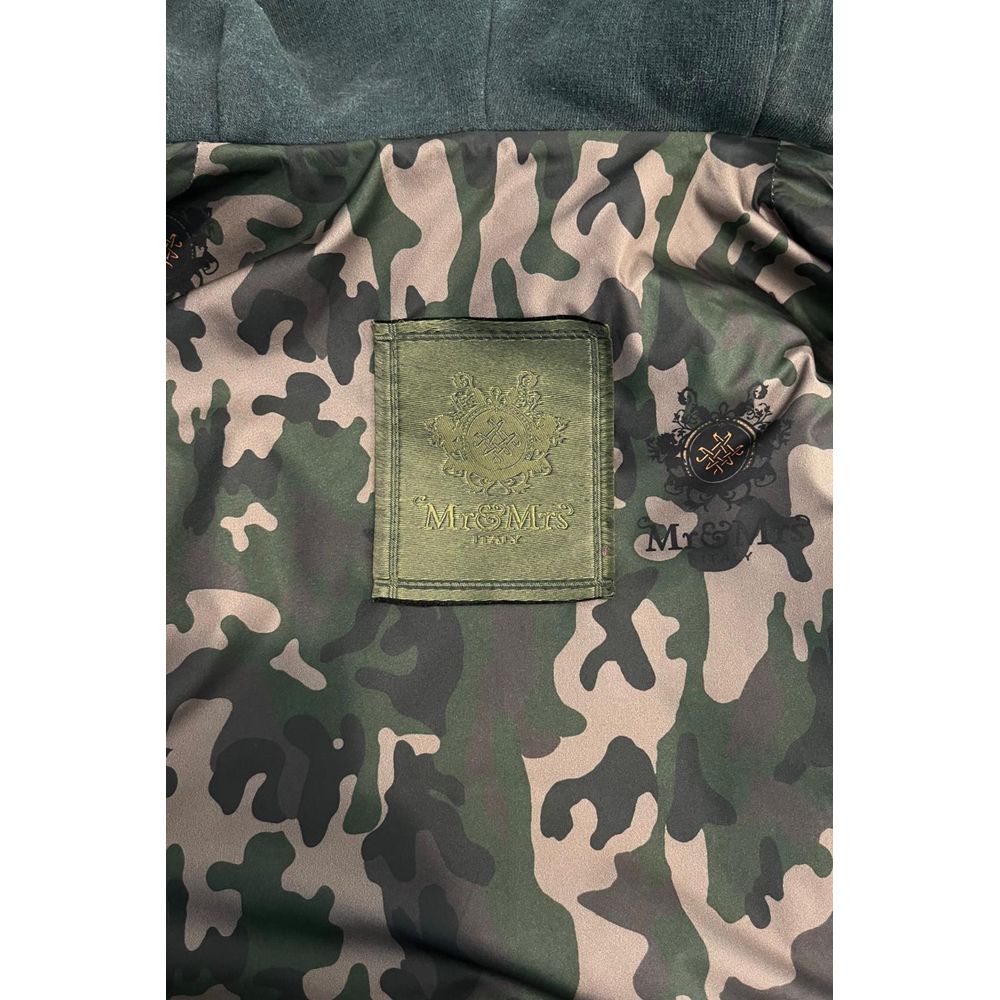 Mr&Mrs Italy Grüne Jacke aus Kaninchenfell für Damen