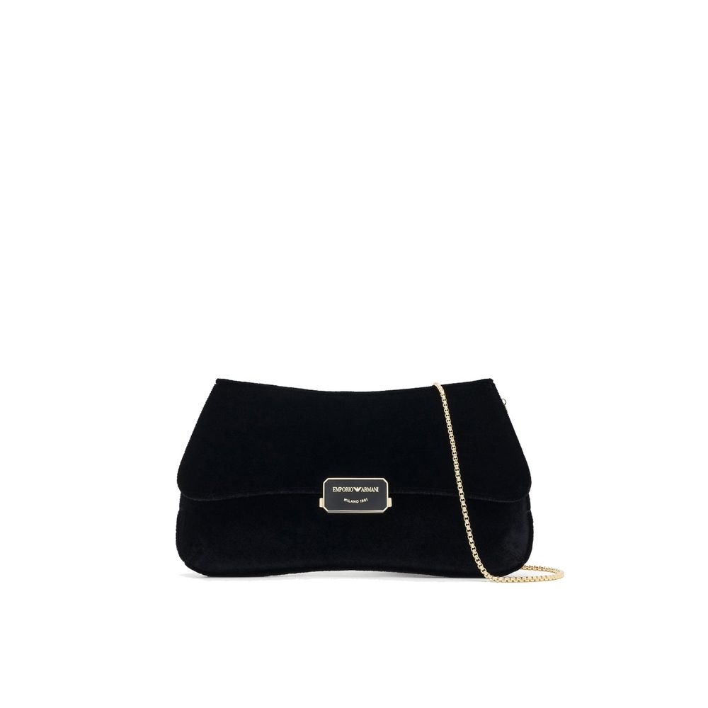 Emporio Armani Schwarze Clutch aus Polyester