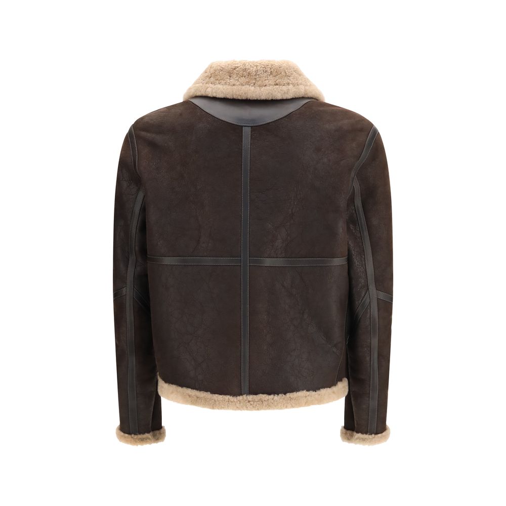Belstaff Braune Lammleder-Jacke in voller Länge