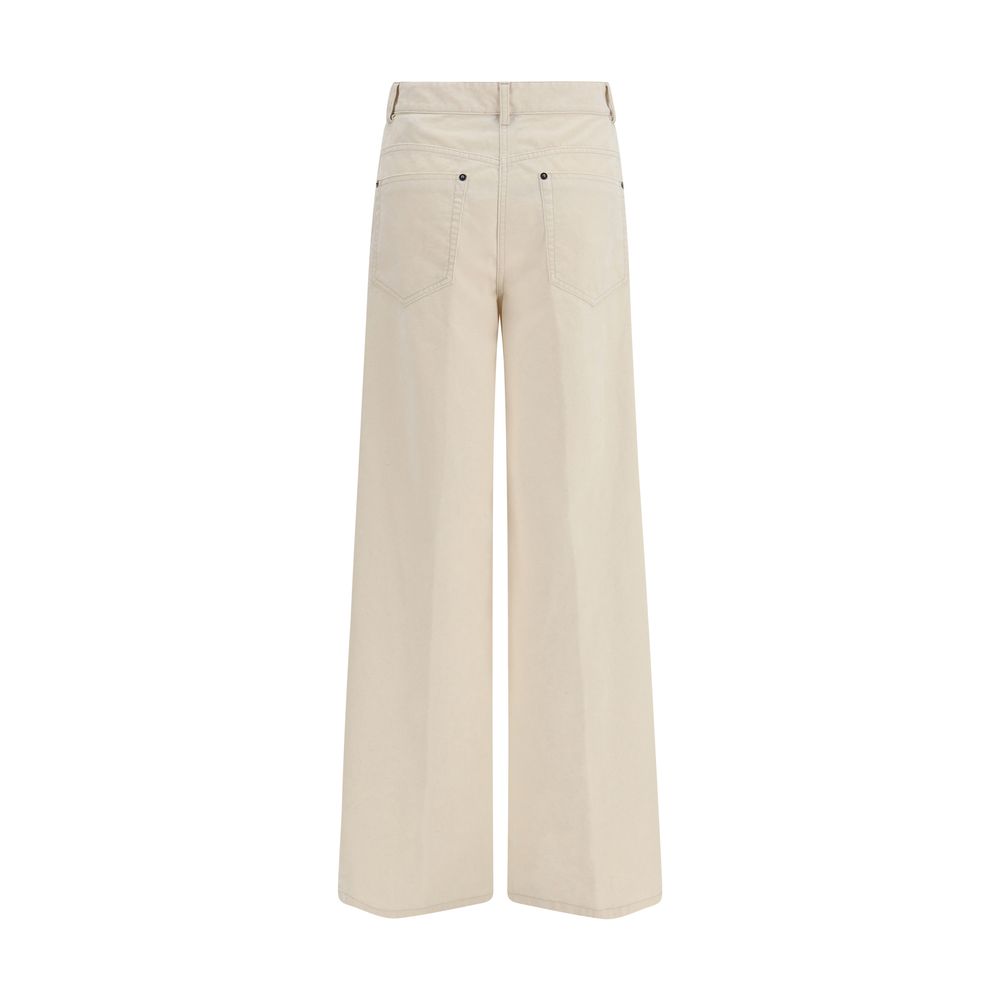Forte_Forte Weiße Baumwollhose im Casual-Look