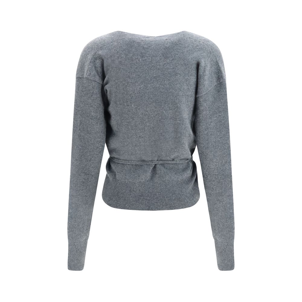 Extreme Cashmere Grauer Kaschmir-Strickjacke