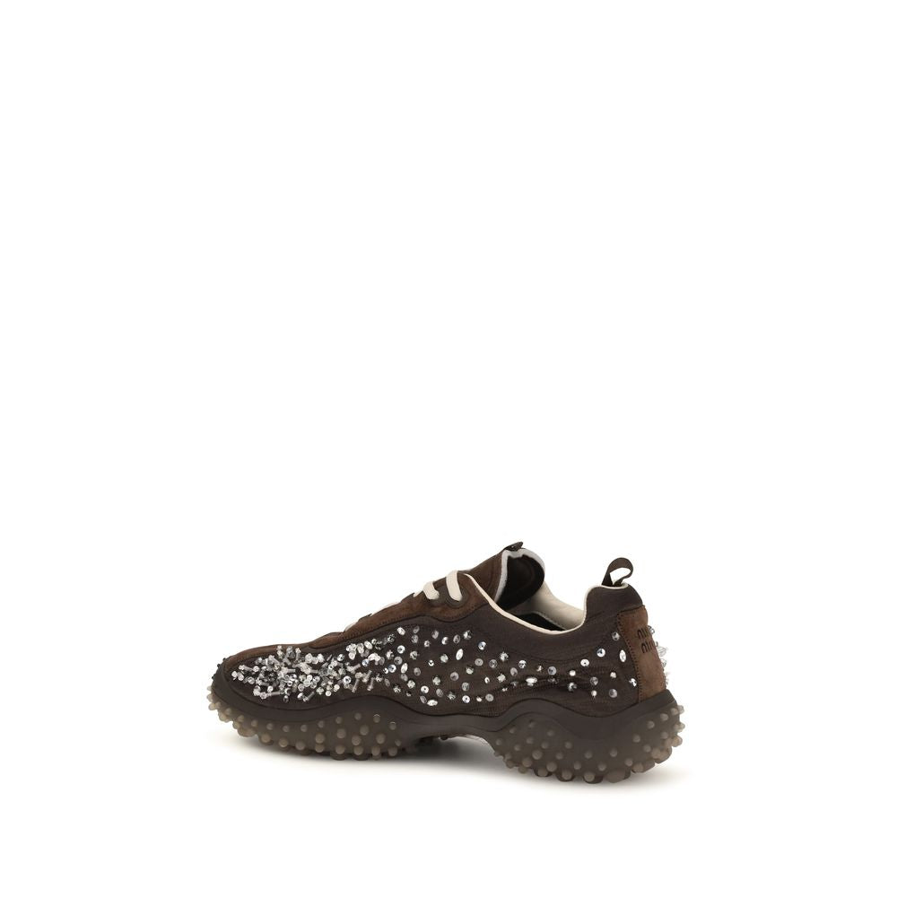 Miu Miu Braune Wildleder-Sneaker