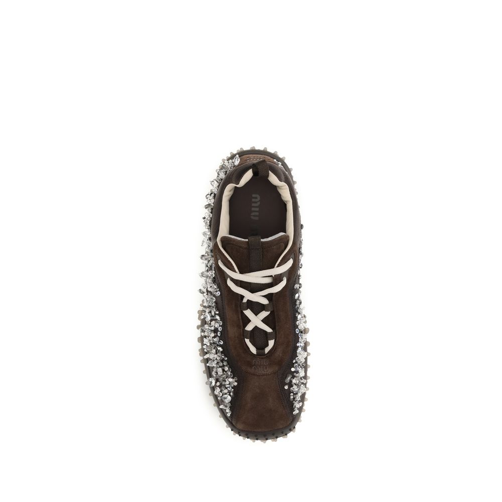 Miu Miu Braune Wildleder-Sneaker