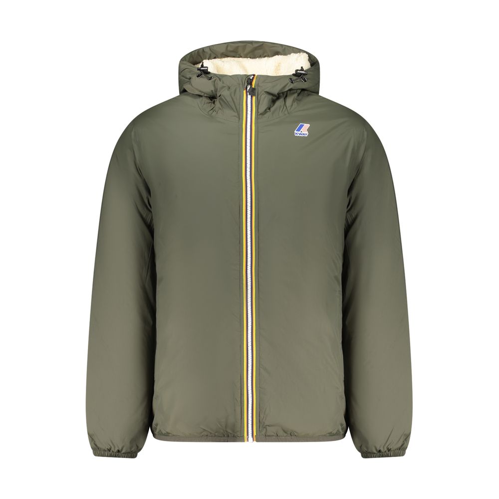 K-WAY Grüne Polyamid-Herrenjacke