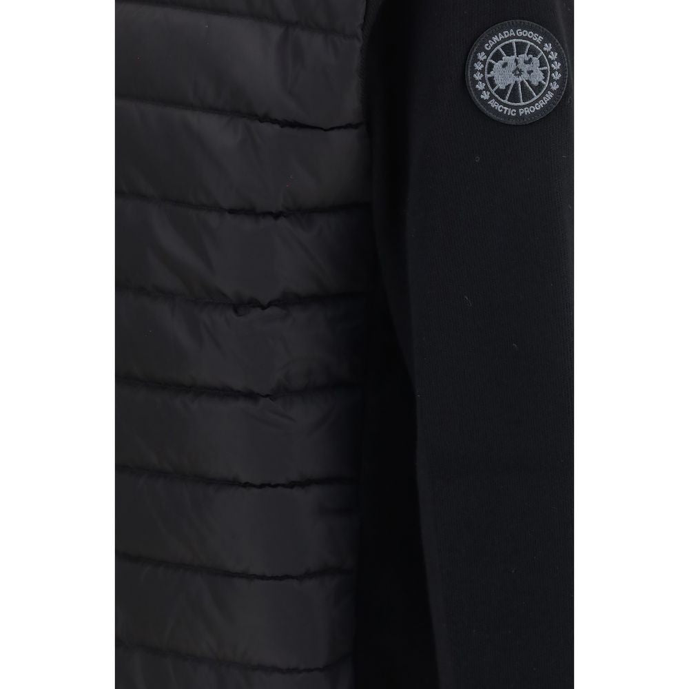 Canada Goose Schwarze Jacke aus recyceltem Polyamid in voller Länge