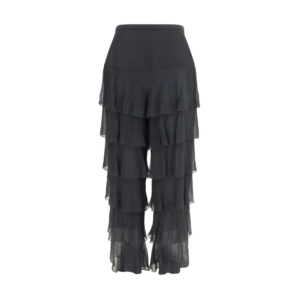 Valentino Garavani Schwarze Seiden-Freizeithose