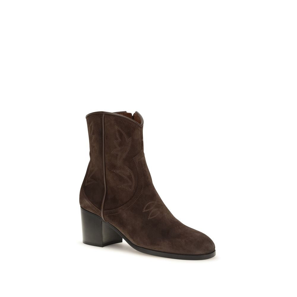 Valentino Garavani Braune Wildleder-Ankle Boots